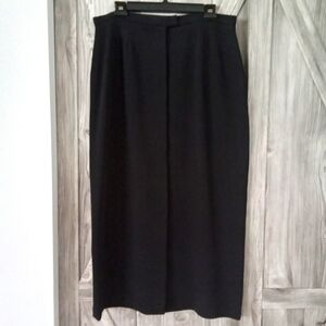 Black Button Front Maxi Pencil Skirt 12